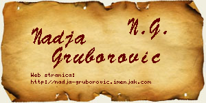 Nadja Gruborović vizit kartica